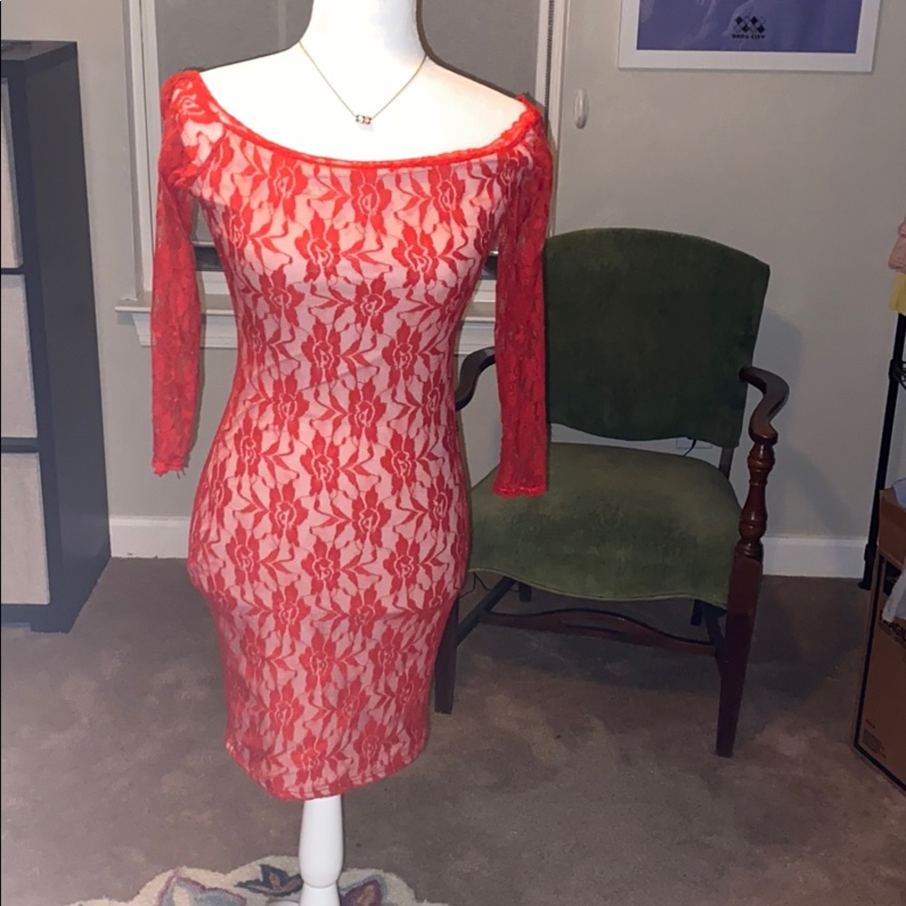 Red Lace Dress